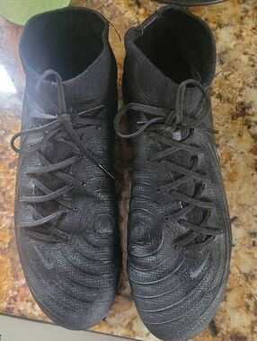 Black High-Top Soccer Cleats